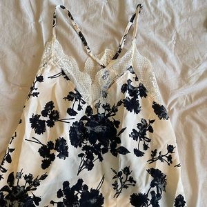 Black and white camisole tank